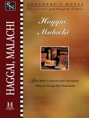 cover image of Haggai/Malachi